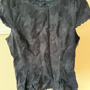 Marc By Marc Jacobs Star Embossed Black Top